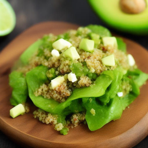 Ensalada de aguacate y quinoa con aderezo de limón