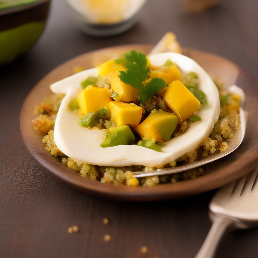 Ensalada de quinoa, mango y aguacate