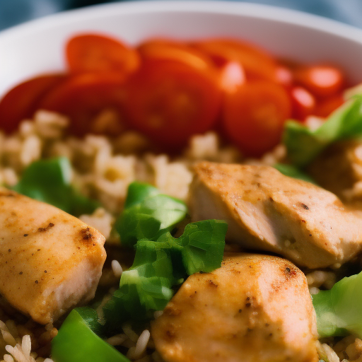 Ensalada de pollo y arroz integral