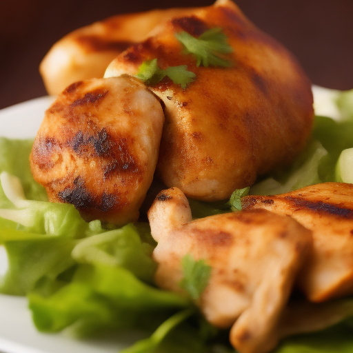 Ensalada de pollo a la parrilla y arándanos