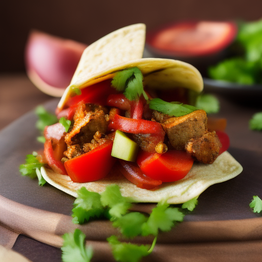 Fajitas veganas de tofu marinado