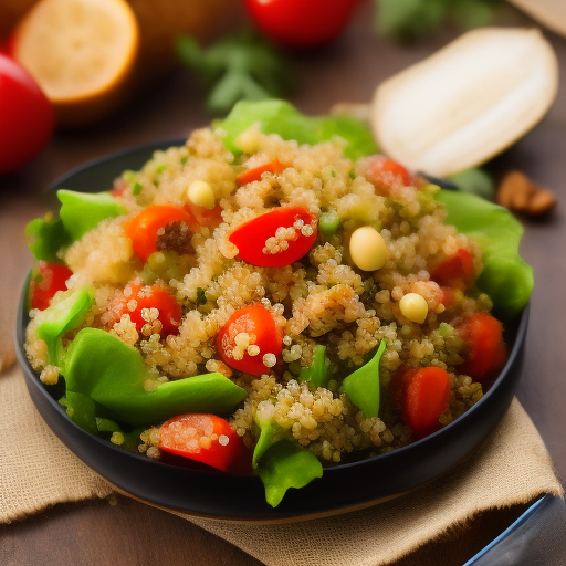 Ensalada de quinoa y vegetales asados