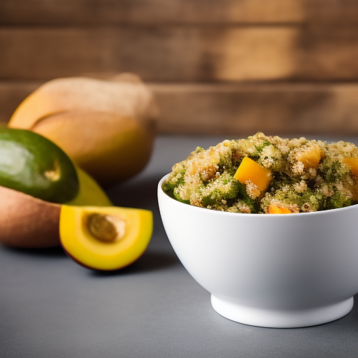 Ensalada de quinoa, mango y aguacate