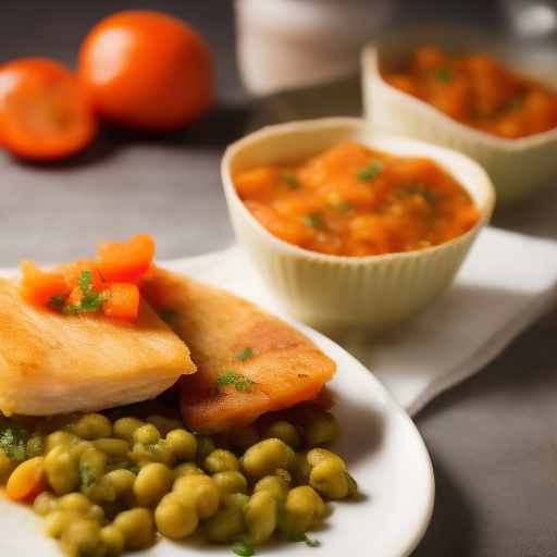 Filetes de salmón con salsa de naranja y jengibre