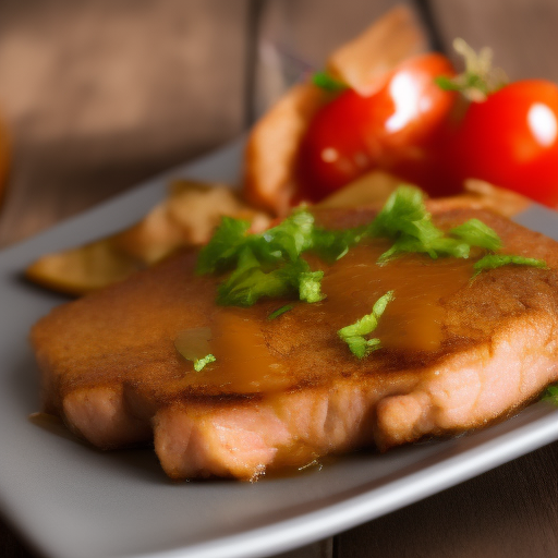 Filete de salmón con salsa de miel y mostaza