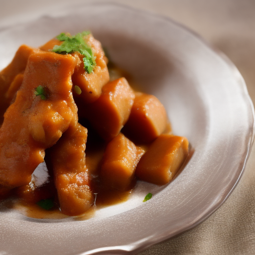 Costillas de cerdo con salsa de arándanos y miel