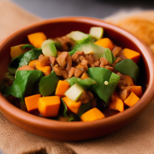 Ensalada de lentejas y calabaza asada