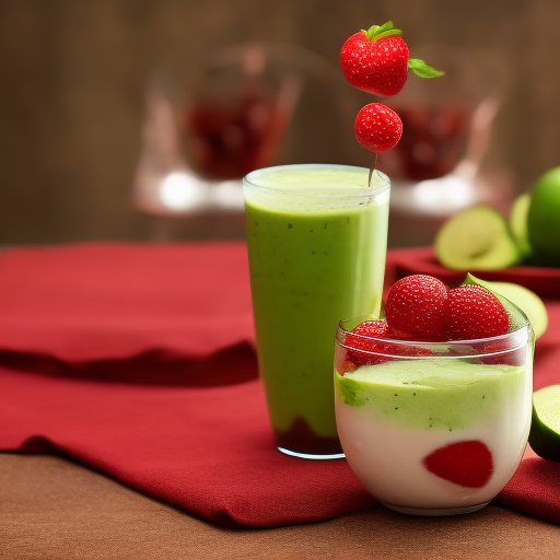 Batido de fresa y aguacate