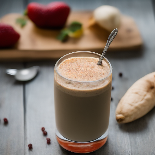 Batido de fresa y plátano con avena