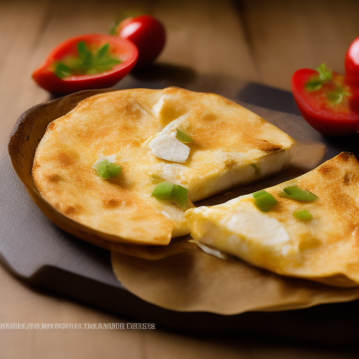 Tortilla de espinacas y queso feta